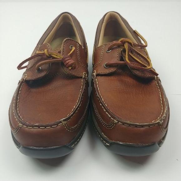 Johnston & Murphy Angler Two-Eye Leather‎ Loafer NWB Mens Size 8.5 Brown Preppy main image 4